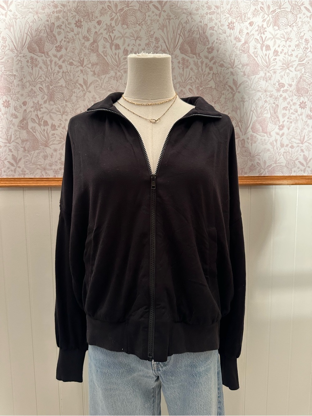 CAbi Black Zip-Up Jacket - Picture 2 of 6